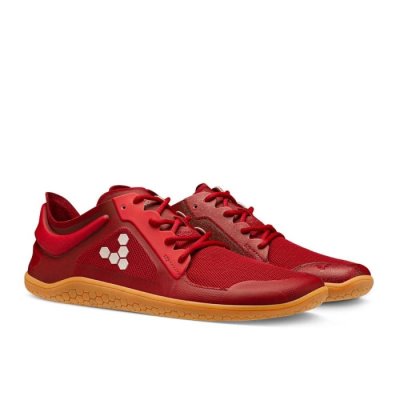 Vivobarefoot Primus Lite III Schoenen Heren - Rood Hardloopschoenen ZTG480735